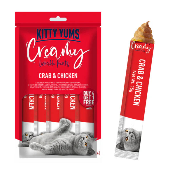 Kitty Yums Crab & Chicken Creamy Cat Treats