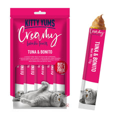 Kitty Yums Tuna & Bonito and Salmon & Skipjack Creamy Cat Treats Combo