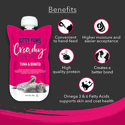 Kitty Yums Lickable Tuna & Bonito Creamy Cat Treat