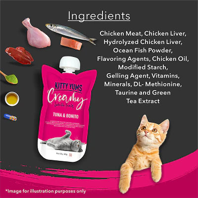 Kitty Yums Lickable Tuna & Bonito Creamy Cat Treat