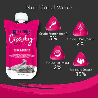 Kitty Yums Lickable Tuna & Bonito Creamy Cat Treat