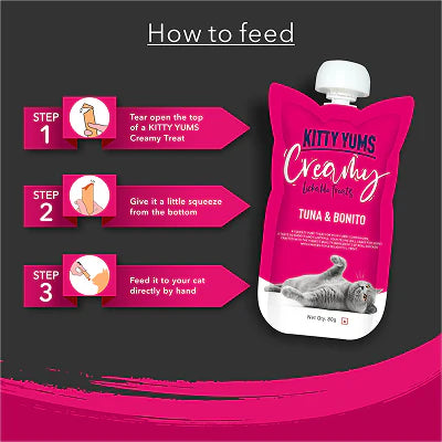 Kitty Yums Lickable Tuna & Bonito Creamy Cat Treat