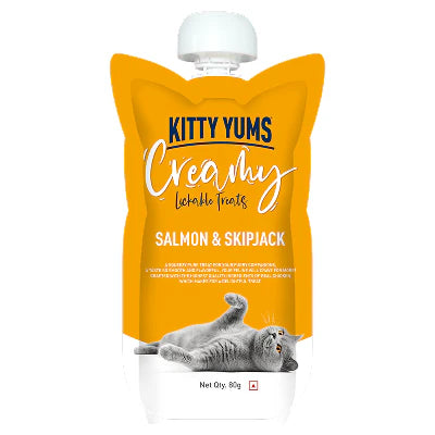 Kitty Yums Lickable Salmon & Skipjack Creamy Cat Treat