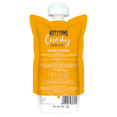 Kitty Yums Lickable Salmon & Skipjack Creamy Cat Treat