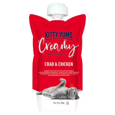 Kitty Yums Lickable Crab & Chicken Creamy Cat Treat