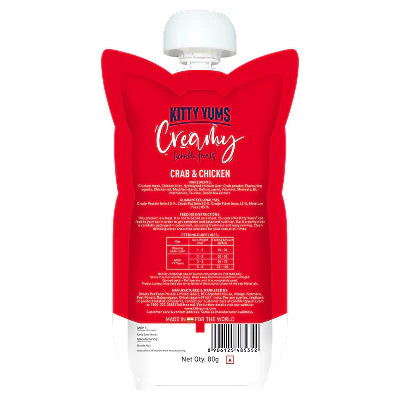 Kitty Yums Lickable Crab & Chicken Creamy Cat Treat