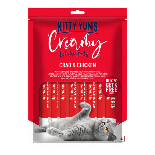 Kitty Yums Crab & Chicken Creamy Cat Treats