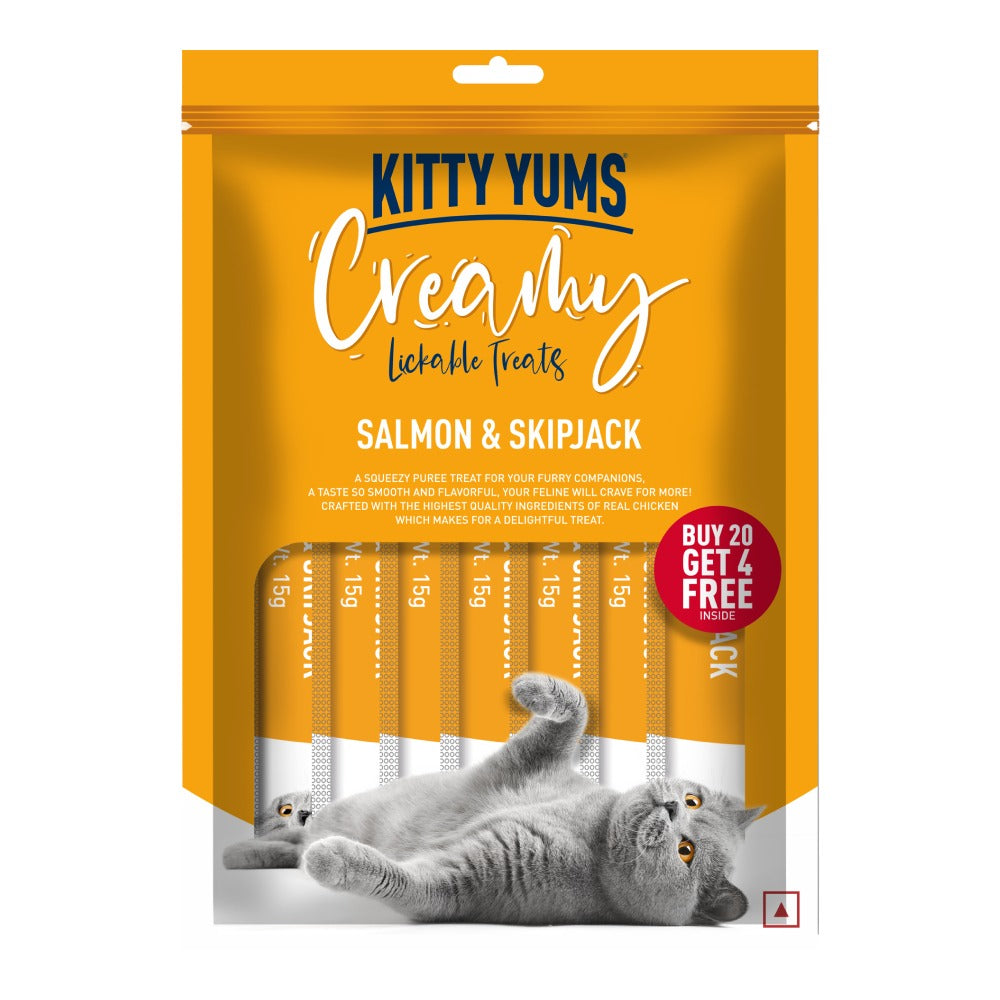Kitty Yums Salmon & Skipjack Creamy Cat Treats