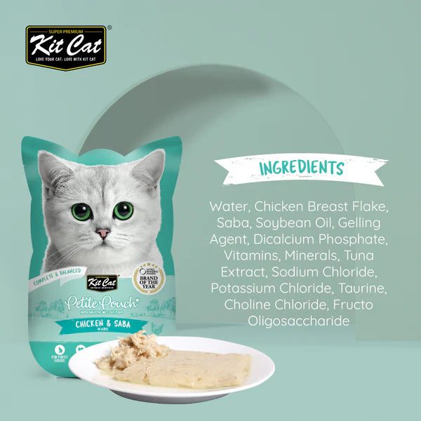 Kit Cat Chicken and Saba in Aspic Cat Wet Food