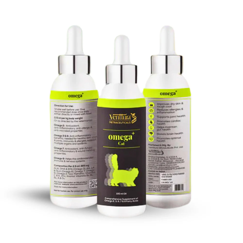 Venttura Healthy Skin & Glowing Coat Omega Fatty Acid Supplement for Cats