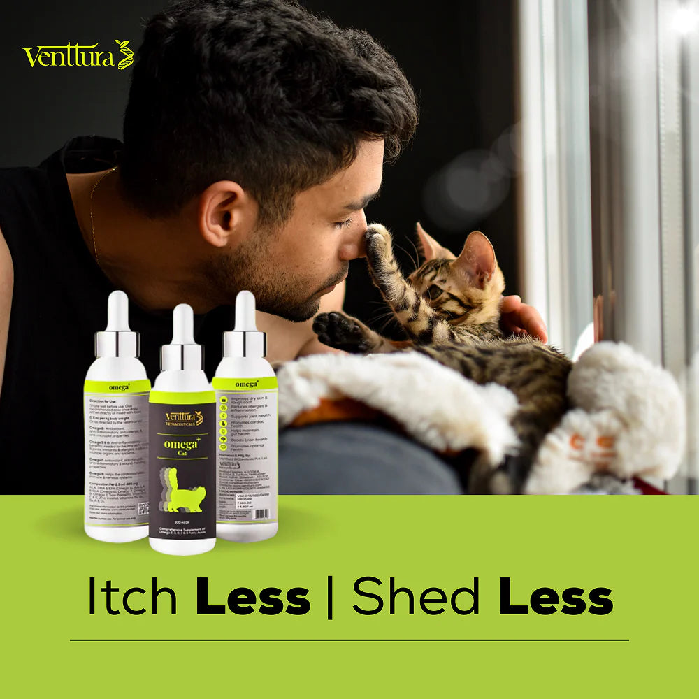 Venttura Healthy Skin & Glowing Coat Omega Fatty Acid Supplement for Cats