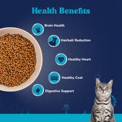 Carniwel Ocean Fish and Krill Dry Food and Whiskas Tuna in Jelly Meal Adult Cat Wet Food Combo