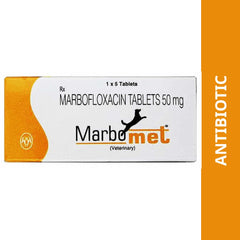 Intas Marbomet 50mg (Marbofloxacin) Tablets for Dogs & Cats