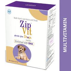 Intas Zipvit Drops Multi Vitamin Supplement for Puppies and Kitten (30ml)