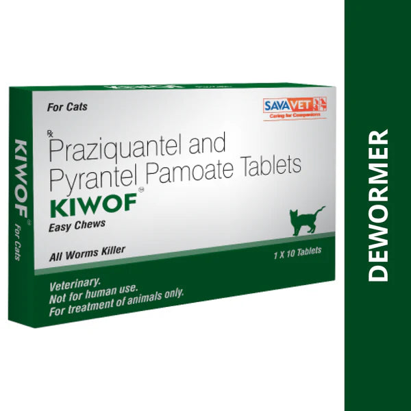 Savavet Kiwof Cat Deworming Tablet (pack of 10 tablets)