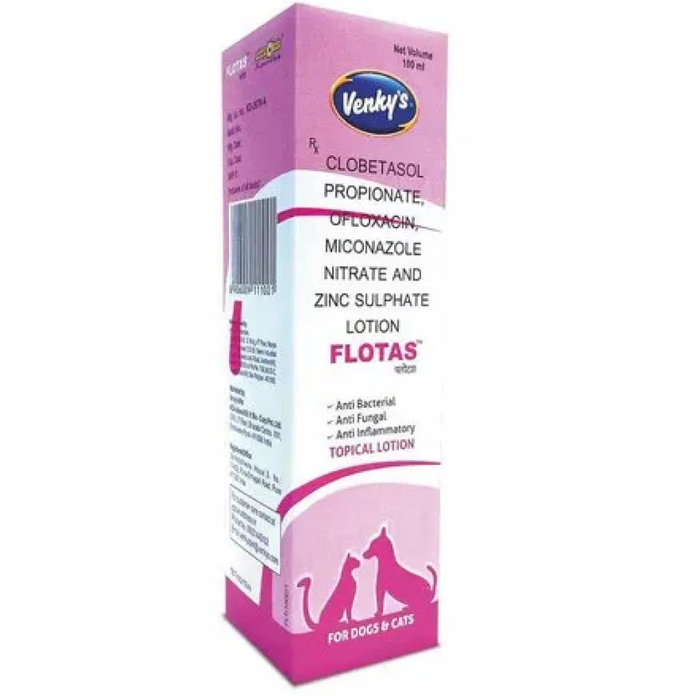 Venkys Flotas Lotion for Dogs and Cats (100ml)