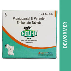 Areion Vet Feli D Deworming Tablets for Cats (pack of 4 tablets)