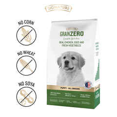 Signature Grain Zero Real Chicken, Egg and Vegetables Puppy Dog Dry Food