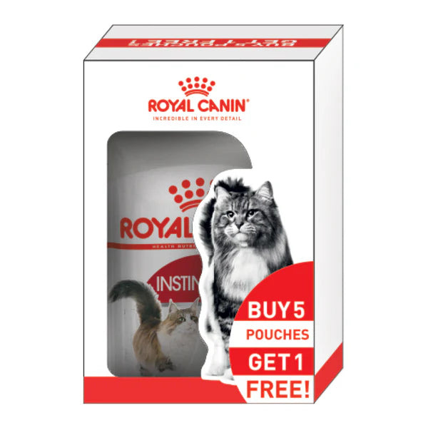 Royal Canin Instinctive Gravy Wet Food and Hair & Skin Care Adult Gravy Cat Wet Food Combo