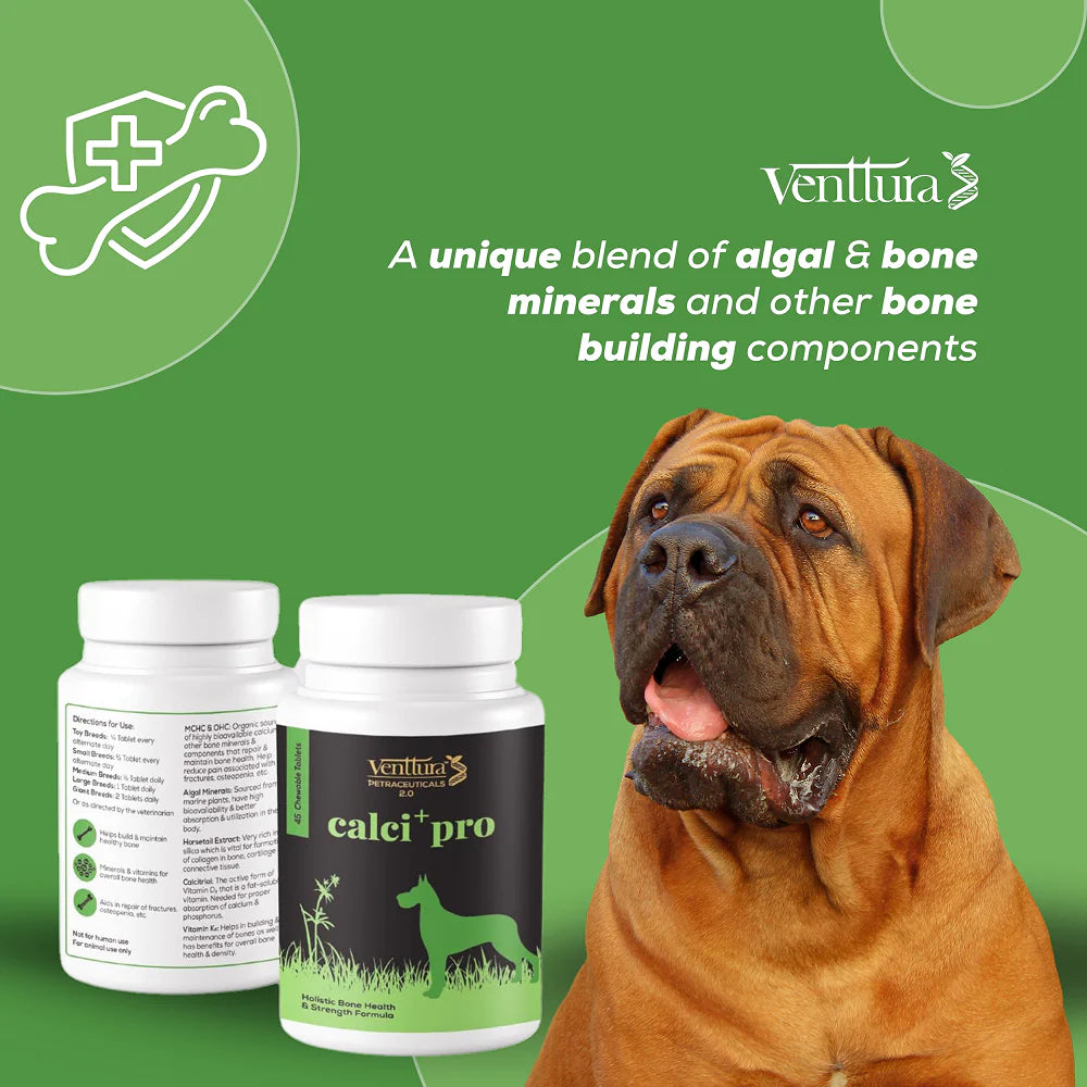 Venttura Calci Pro Plus Chewable Calcium Supplement Tablets for Dogs