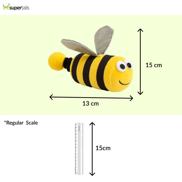 Talking Dog Club Shake a Bee Vibrating Catnip Toy for Cats (Yellow and Black)