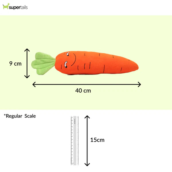 Skatrs Carrot Plush Toy for Dogs and Cats