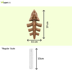 Talking Dog Club Dinosaur Nylon Bone Heavy Chew Toy for Dogs (Brown)