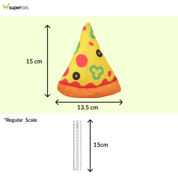 Skatrs Pizza Plush Toy for Dogs and Cats