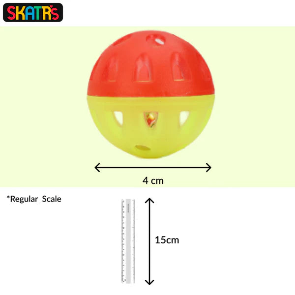 Skatrs Tennis Ball for Dogs and Bell Round Toy for Cats Combo