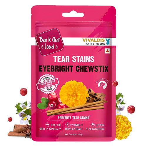 Bark Out Loud Tear Stains Eyebright Chew Stix Dog Treats