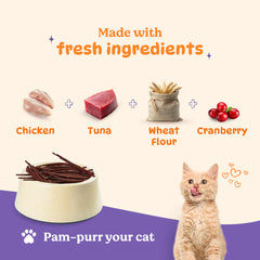 Basil Purrfect Tuna and Cranberry Dental Stick Cat Treat