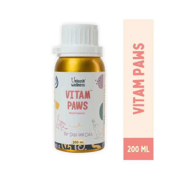 Unleash Wellness Vitam Paws Multivitamin Supplement for Dogs and Cats