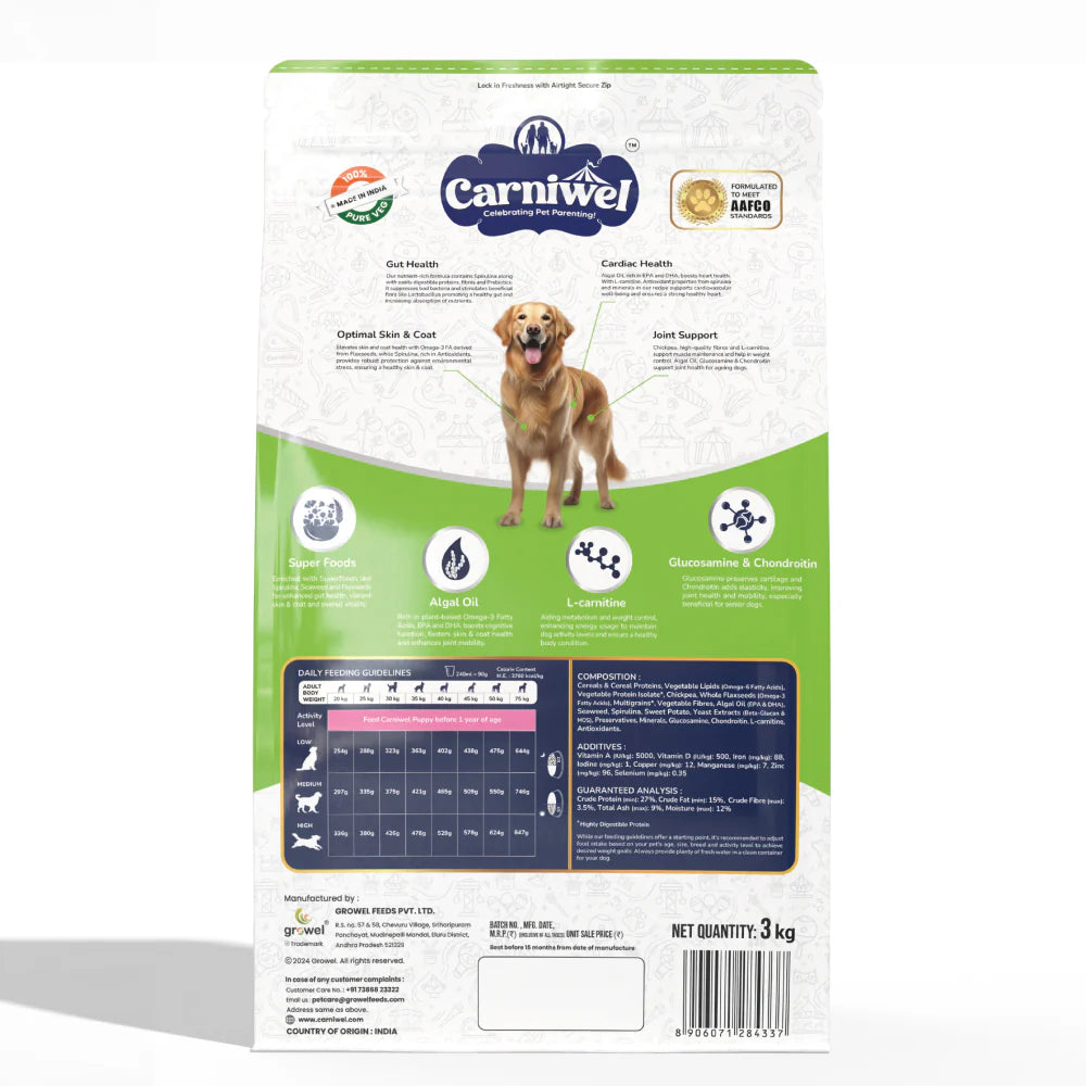 Carniwel Superfoods Veg For Large Breed Adult Dog Dry Food