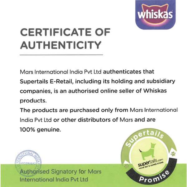 Whiskas Chicken With Salmon and Seafood Cocktail Wakame Seaweed in Gravy Tasty Mix Adult Cat Wet Food Combo