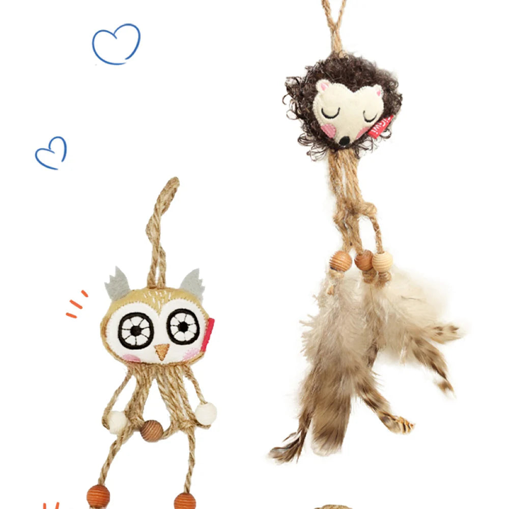 GiGwi Catch and Scratch Eco Line Sloth Toy for Cats