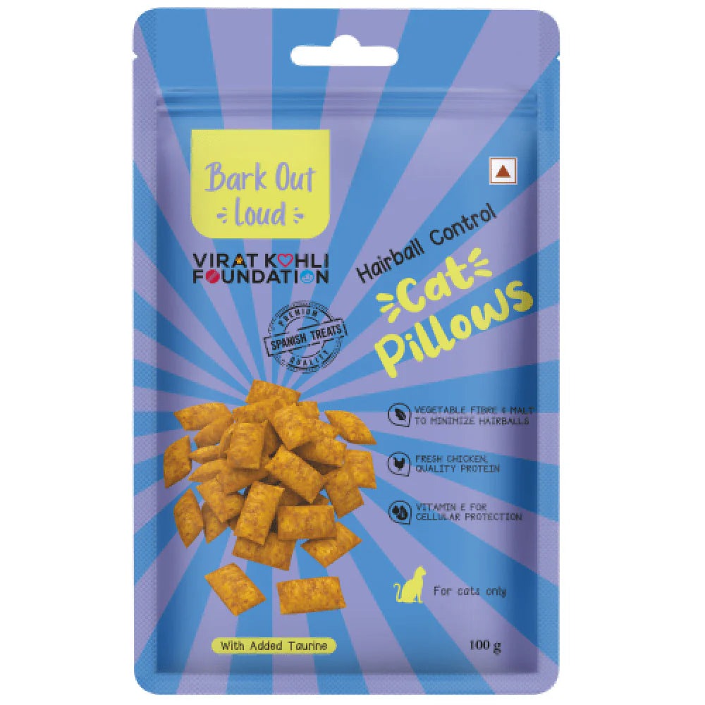Bark Out Loud by Vivaldis Pillows for Sensitive Gut & Hairball Control Cat Treats Combo
