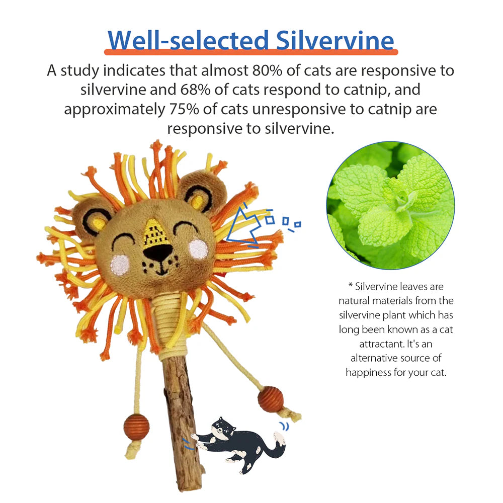 GiGwi Catch and Scratch Eco Line Lion Toy for Cats