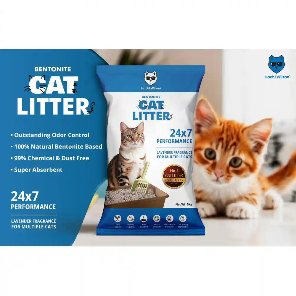 Hachi Wilson Scented Natural Bentonite White Sand Cat Litter