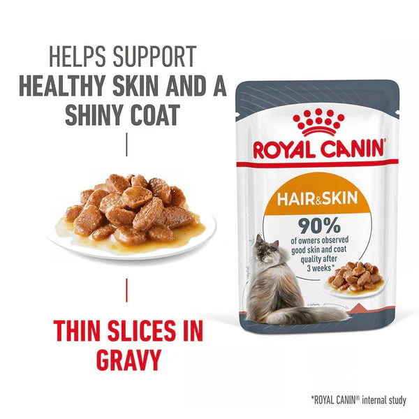 Royal Canin Hair & Skin Care Adult Gravy Cat Wet Food