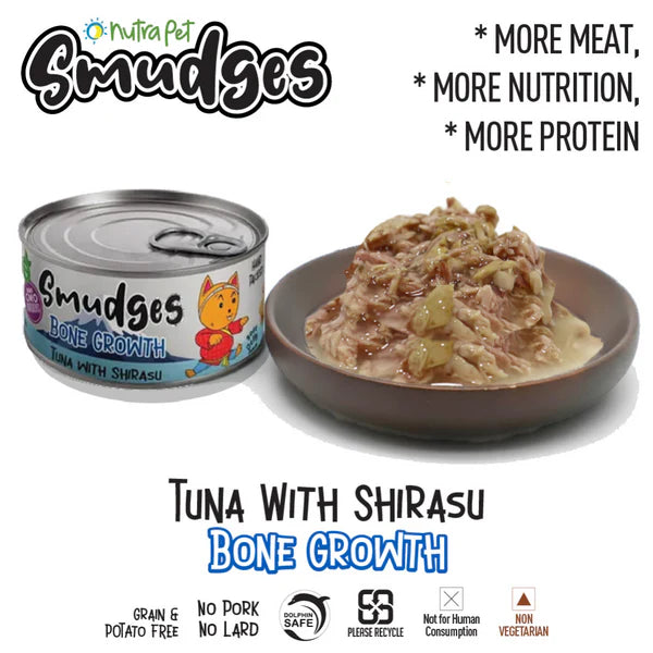 Smudges Tuna Flakes with Shirasu in Soft Jelly Adult Cat Wet Food