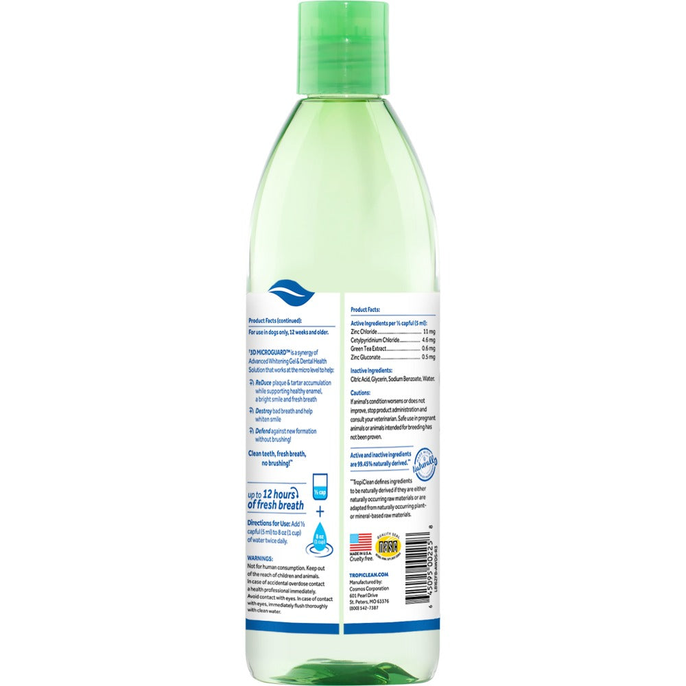 Tropiclean Advanced Whitening Oral Care Water Additive for Dogs