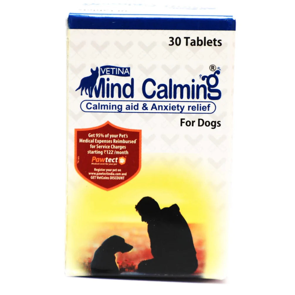 Vetina Mind Calming Tablet for Dogs (pack of 30 tablets)