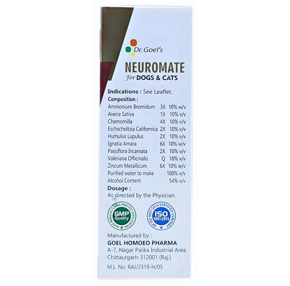 Dr Goel's Neuromate for Dogs and Cats (30ml)