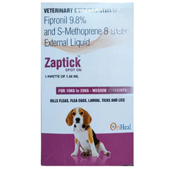 Oriheal Zaptick Spot On (Fipronil & S methoprene) for Dogs from 10 to 20kg