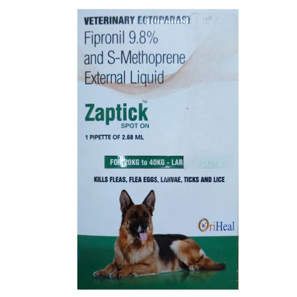 Oriheal Zaptick Spot On (Fipronil & S methoprene) for Dogs from 20 to 40kg