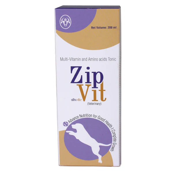 Intas Zipvit Multi Vitamin Supplement for Dogs and Cats (200ml)