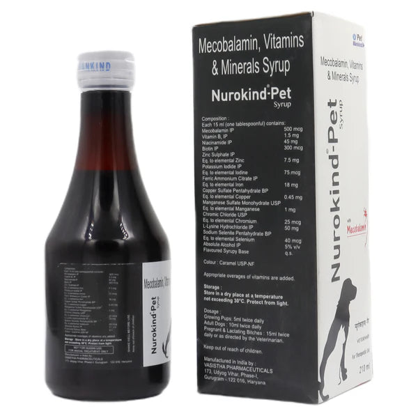 Mankind Nurokind Pet Syrup Multi Vitamin Supplement for Dogs and Cats (210ml)