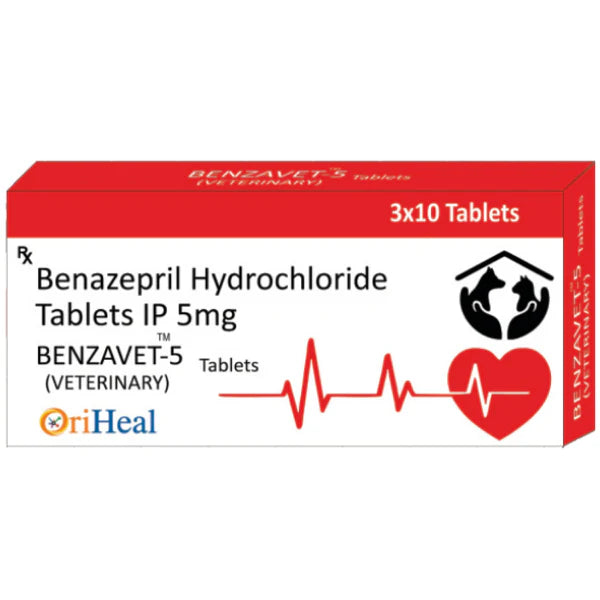 Oriheal Benzavet (Benazepril Hydrochloride) 5mg Tablet for Dogs and Cats