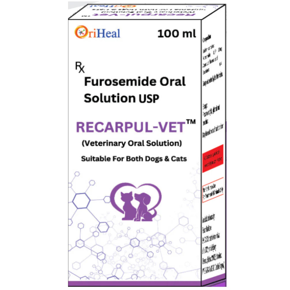 Oriheal Recarpul Vet Furosemide Oral Solution for Dogs and Cats 100ml