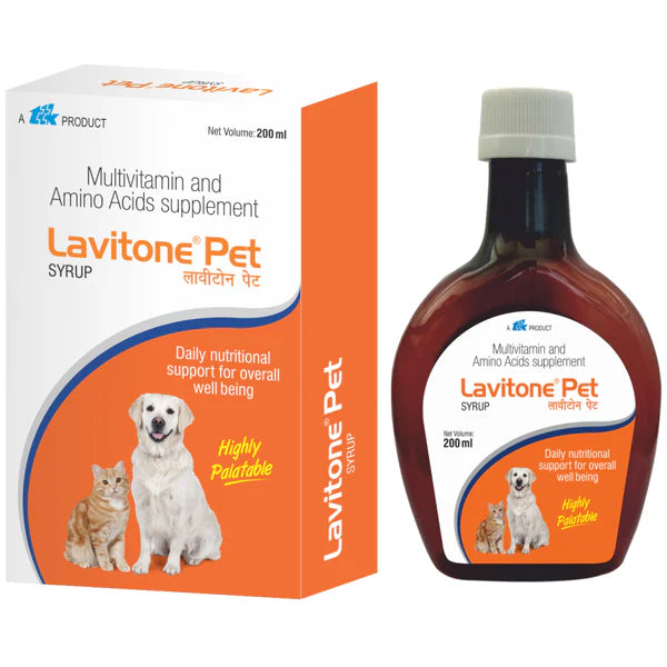 Ttk Lavitone Pet Syrup Multivitamin and Amino Acid Supplement for Dogs and Cats (200ml)